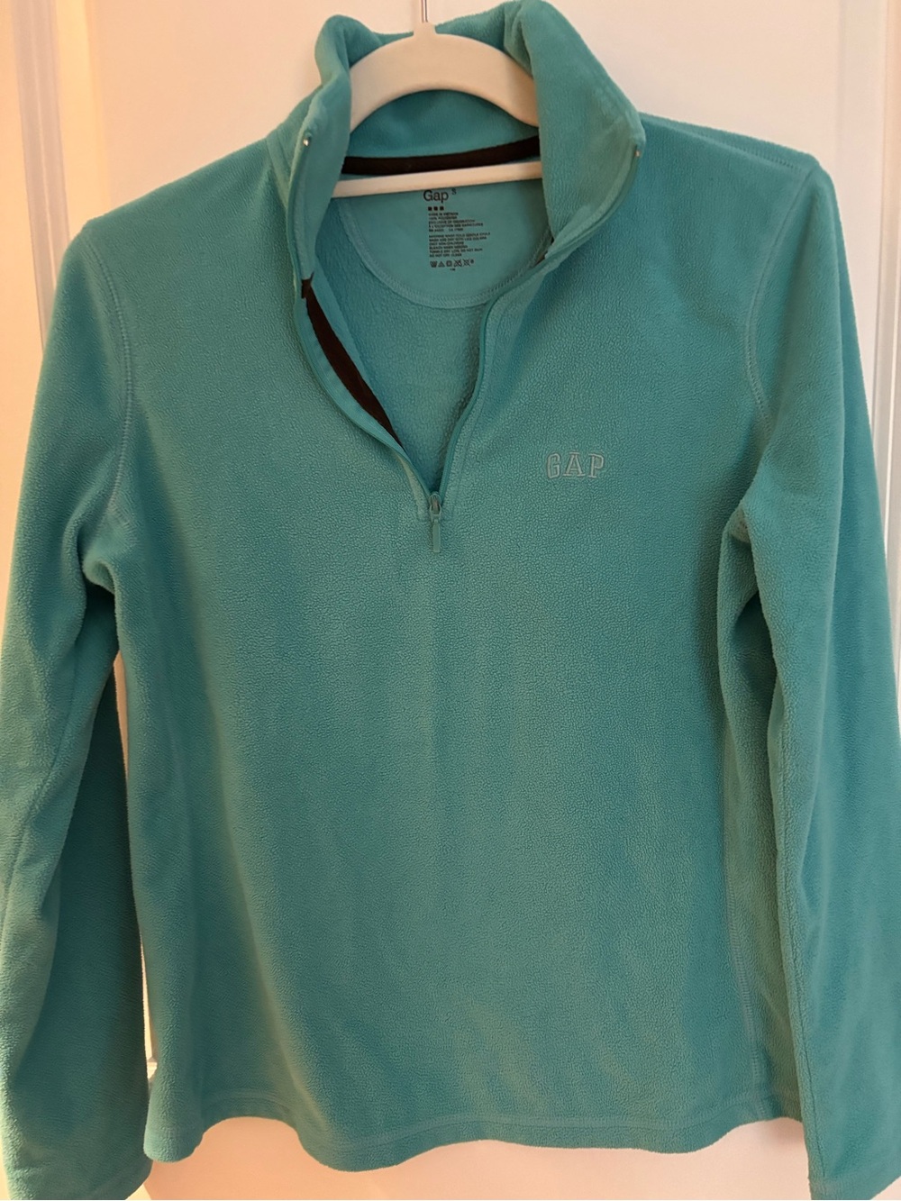 GAP Women's Teal Half-Zip Fleece Pullover